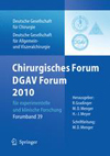 Chirurgisches Forum und DGAV Forum 2010-1